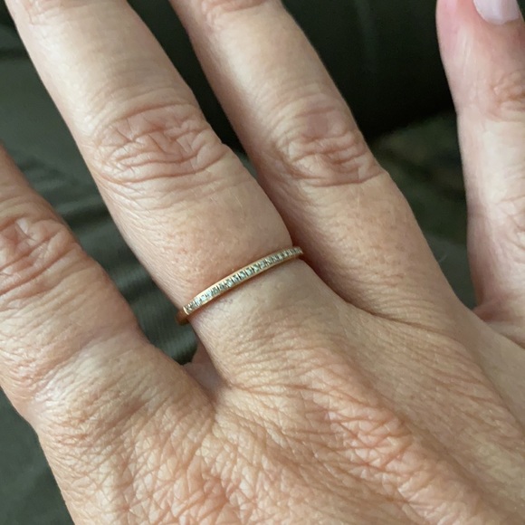 Real DIAMONDS & 14K ROSE GOLD pave diamond band ring size 6 💯 jewelry diamond - Picture 10 of 14